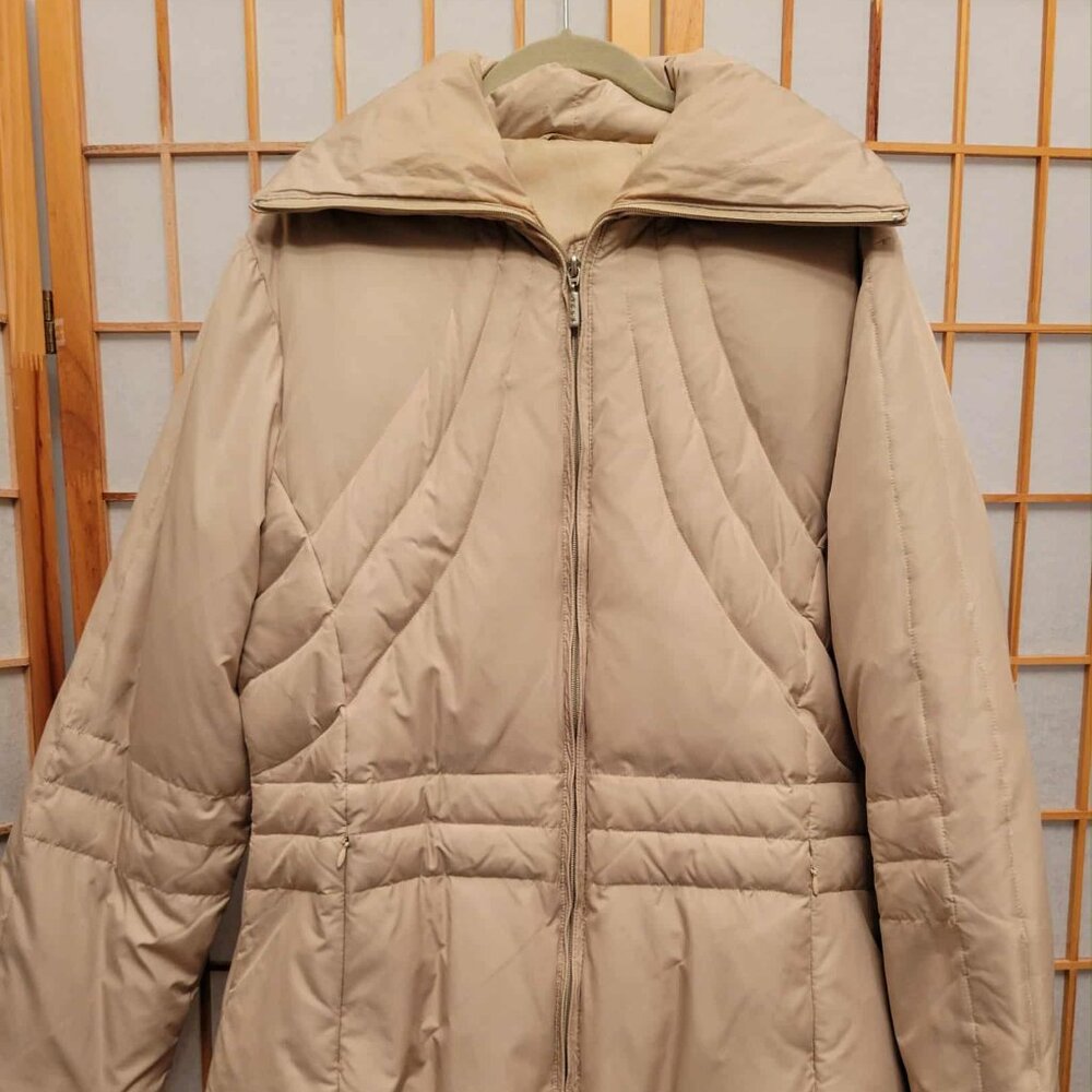 Women's Beige Puffer Jacket